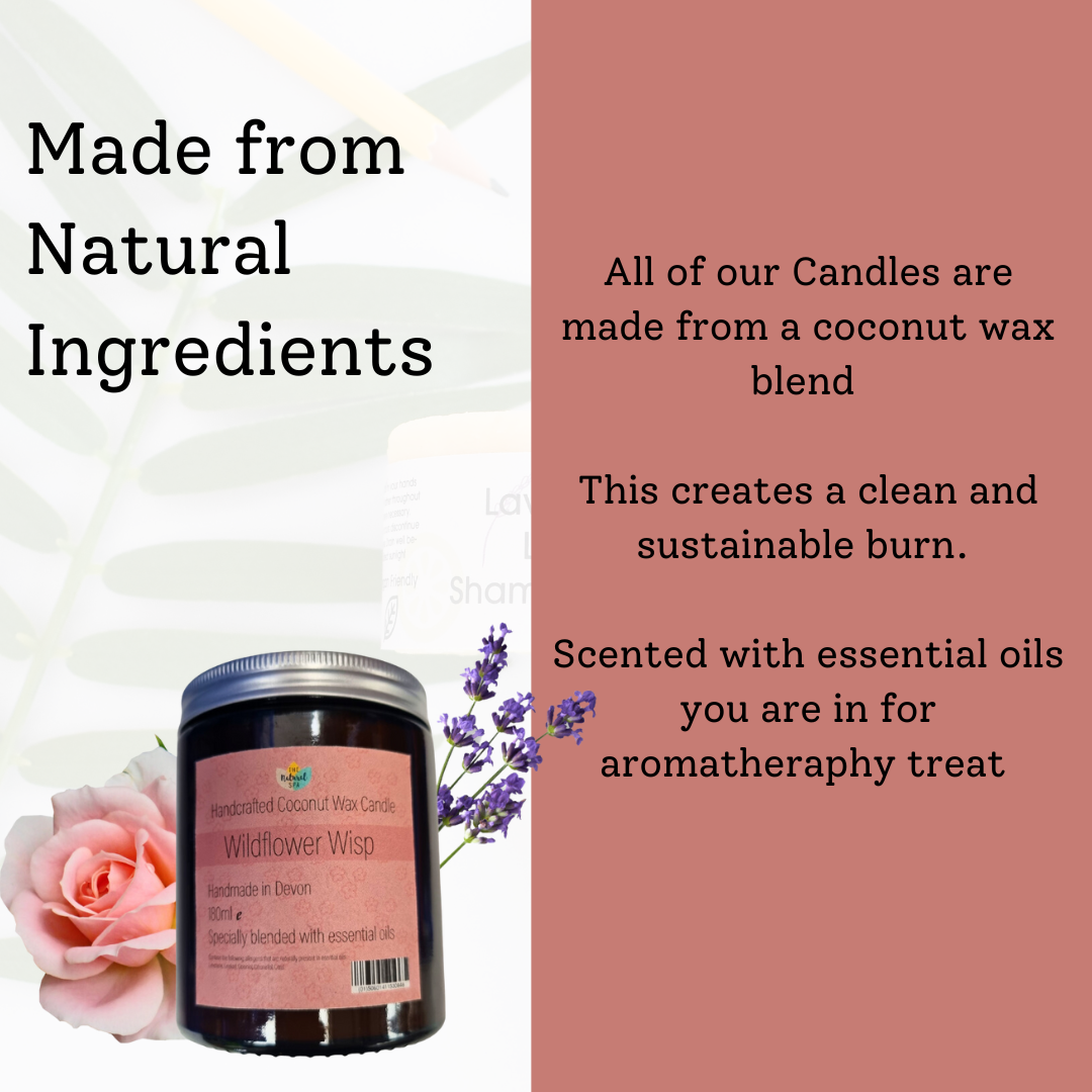 Wildflower Wisp hand poured coconut wax candle
