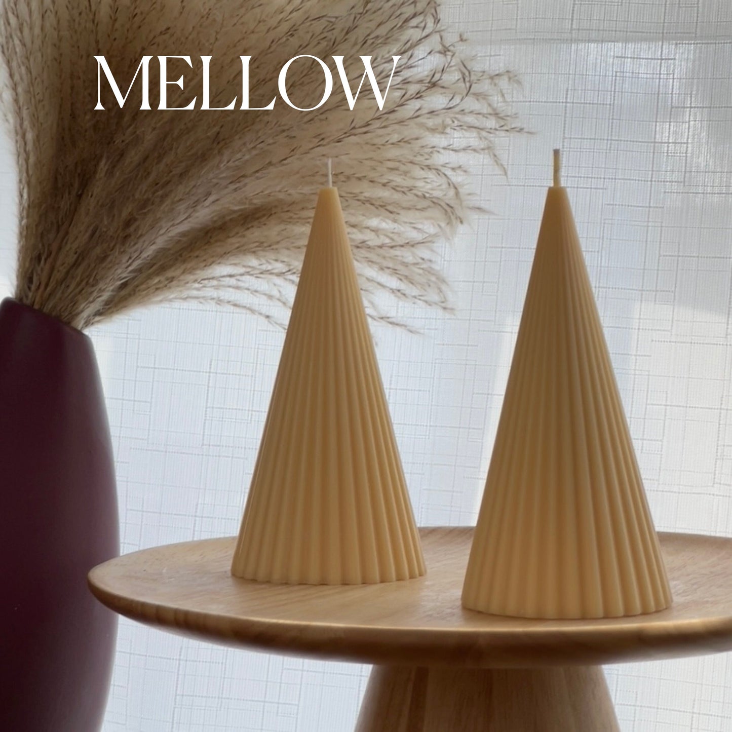 Ribbed Cone Candles