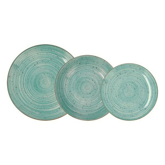 Dinnerware Set Quid Montreal Ceramic Turquoise Stoneware 18 Pieces-0