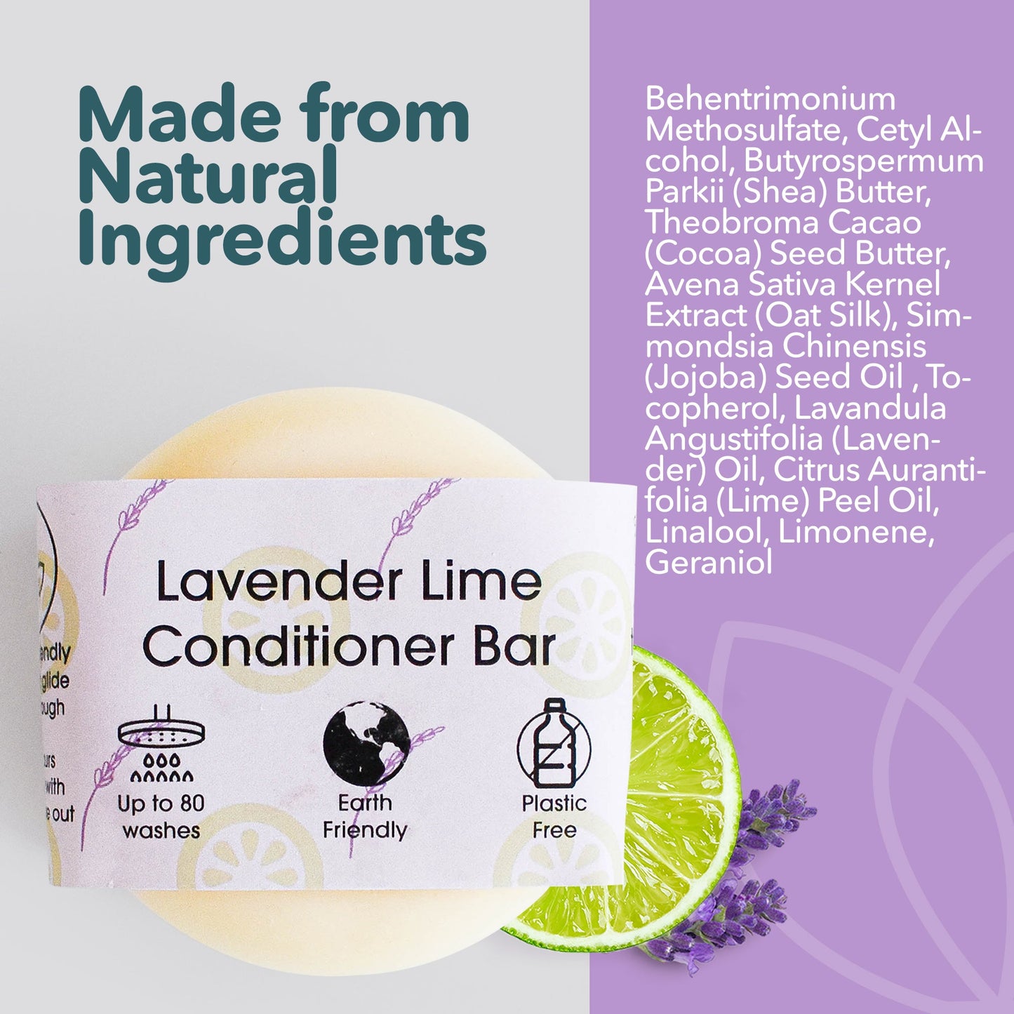 Lavender and Lime  Solid Conditioner