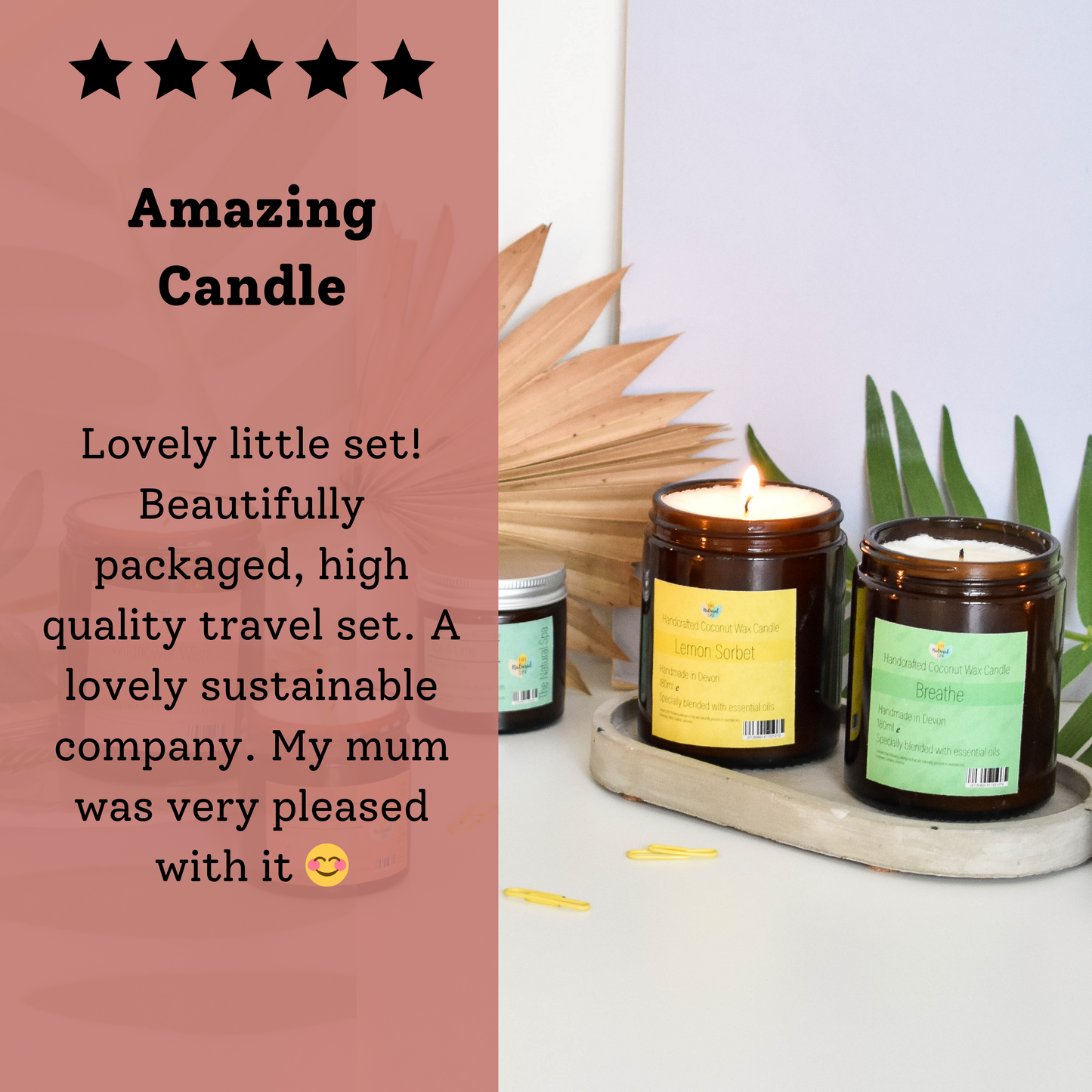 Wildflower Wisp hand poured coconut wax candle