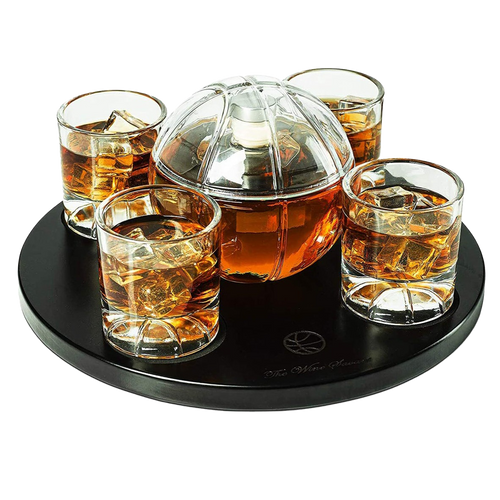 Basketball Decanter Set, Whiskey Scotch or Bourbon Decanter Perfect for Basketball Enthusiasts by The Wine Savant-0