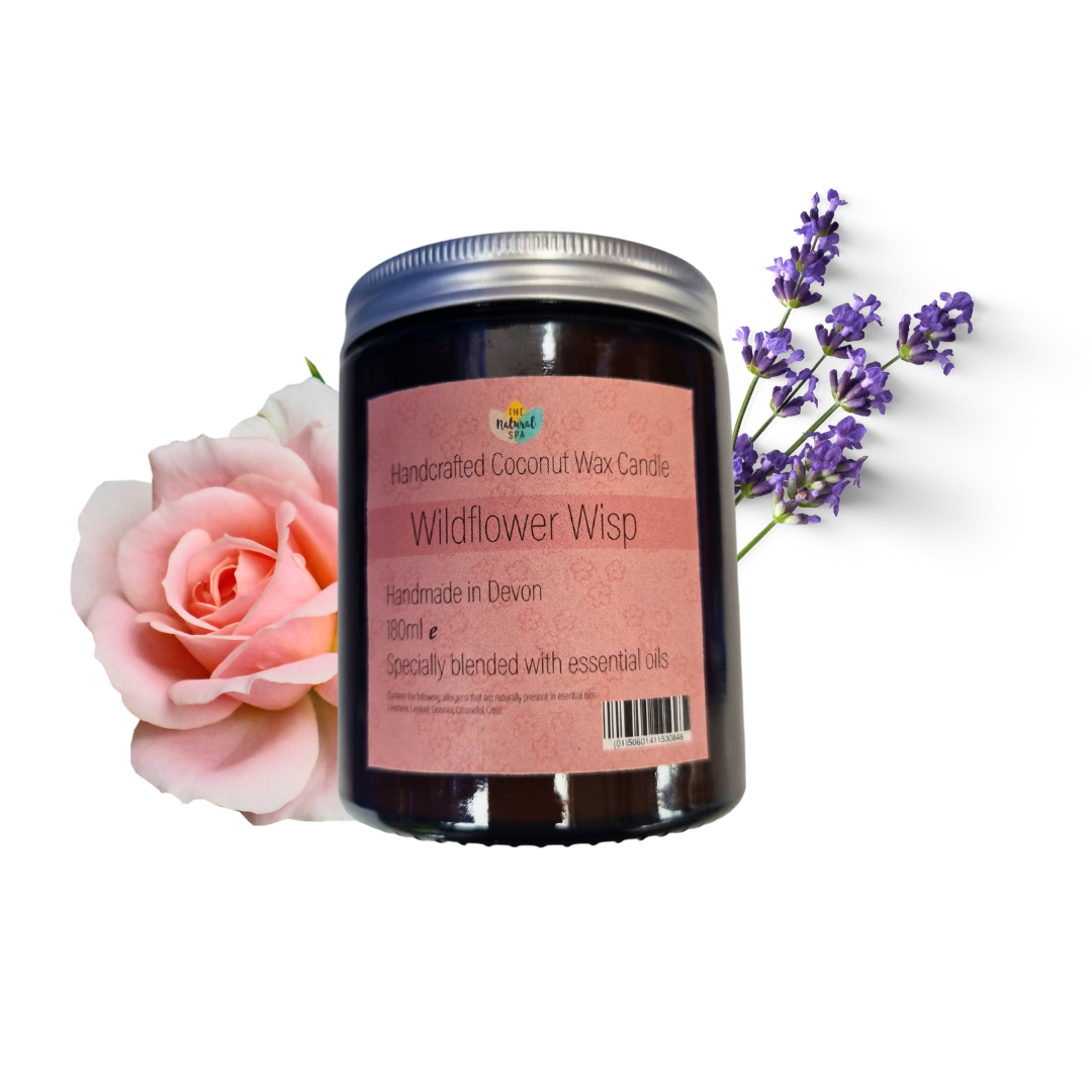 Wildflower Wisp hand poured coconut wax candle