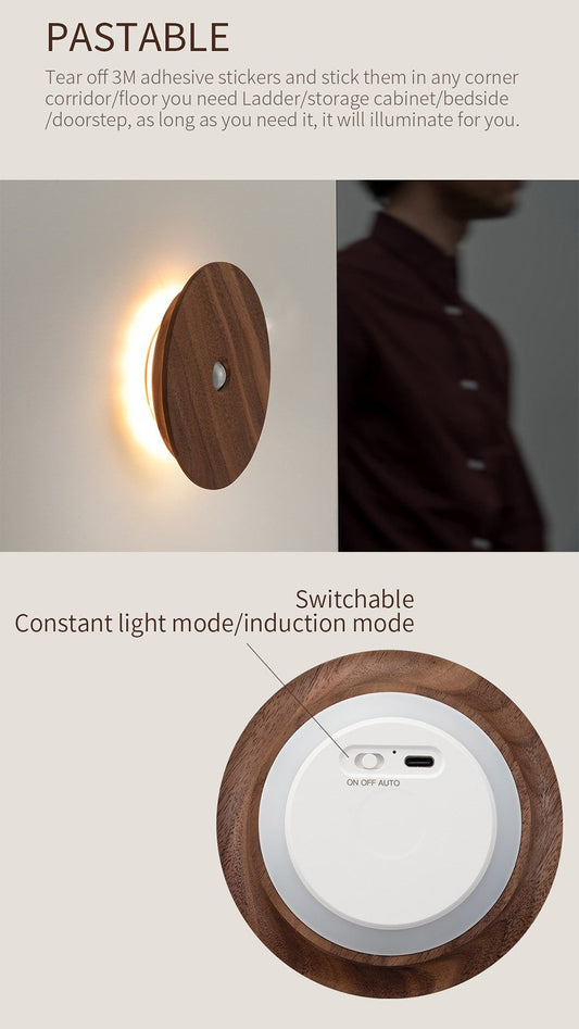 LED Wireless Rechargeable Motion Sensor Night Light